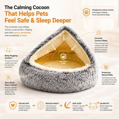 Calming Pet Cave Bed