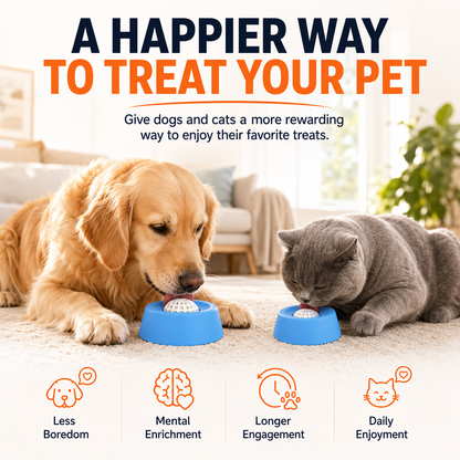Slow Feeder Lick Bowl For Dogs & Cats