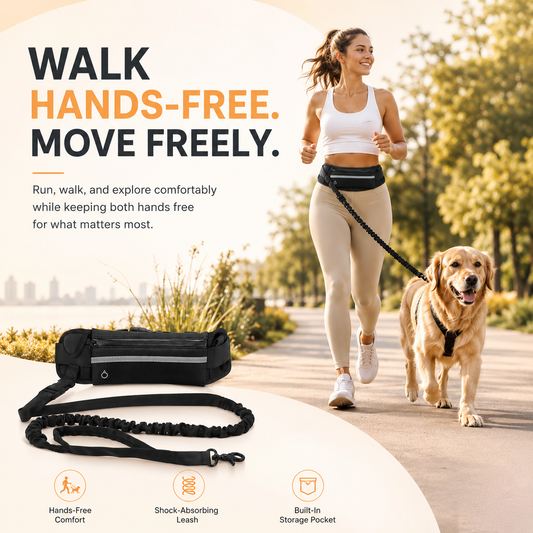 Hands-Free Dog Walking Leash Belt