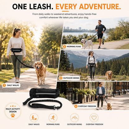 Hands-Free Dog Walking Leash Belt