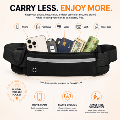 Hands-Free Dog Walking Leash Belt